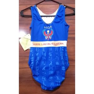 NGA Egyptian Leotard Bodysuit Gymnast Performance Cleopatra Ladies Sz XS NEW